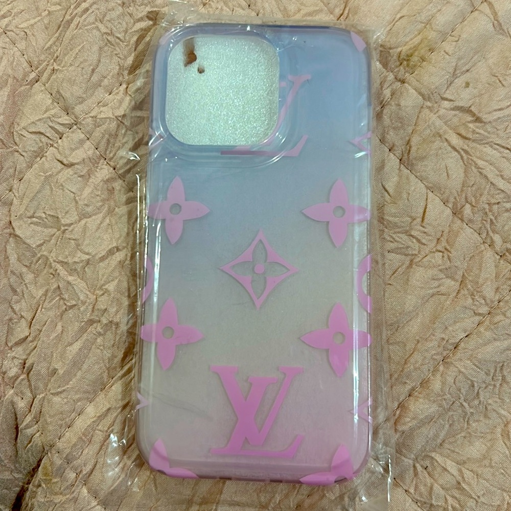 Louis Vuitton Pink and Blue Monogram iPhone Case